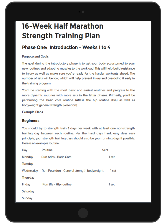 An image of the Strength Training For Runners Guide