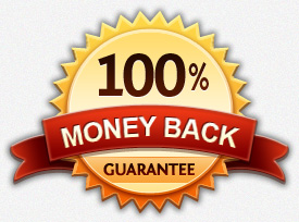 An image of a 100% money back guarantee symbol