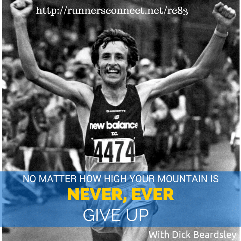 Dick Beardsley was once one of the best marathoners in the world, almost beating Alberto Salazar in the Boston Marathon as a "nobody", but it is his story after he retired from running that is truly inspiring. Dick shares all about his drug addiction, struggles with identity, and losing his son. A Must listen!