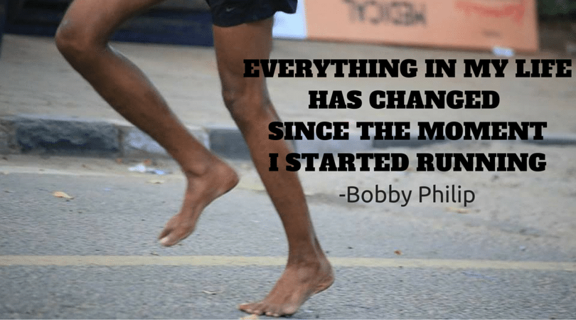 Really makes you think.Running in India is very different to the Western World. Bobby Philip shares his running journey, India's view on running, and how running barefoot (despite the risk of treading on nails and other dangerous items) has brought him to every Indian runners dream; the Boston Marathon.