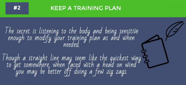 Keep a training plan