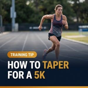 Runner doing track intervals — 5k taper guide featured image
